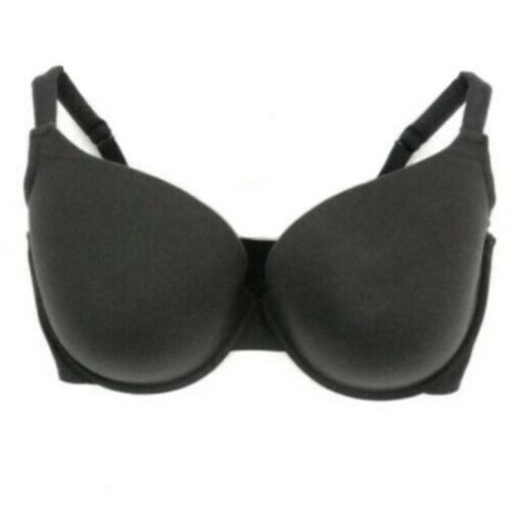 Lane Bryant Cacique Womens Bra Plunge Cotton Blend Plus Size 44DDD Black